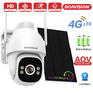 Boavision 4G 128GB Solar Outdoor Night Vision Security Camera