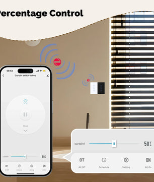 MOES Tuya ZigBee Glass RF Control Touch Curtain Switch