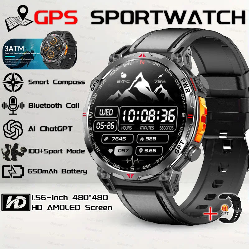 Steel Waterproof Android Round Shape On-Wrist Smartwatch
