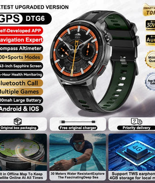 Silica Gel Waterproof Android Round Shape On-Wrist Smartwatch