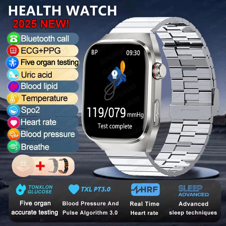Fine Steel Waterproof Android Square Shaped Bluetooth Smartwatch