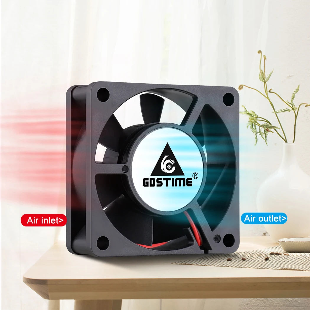 60mm 2 Pin Dual Ball Hydraulic Cooling Fan For Computer Case