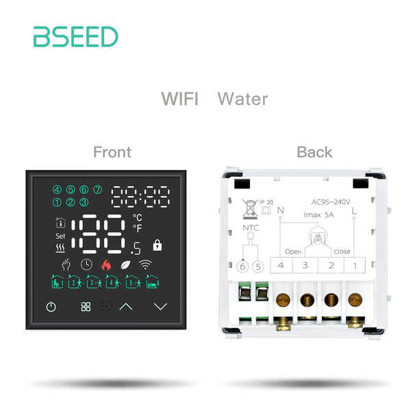Bseed Alloy LED Touch Screen Wifi APP Control Thermostat Module
