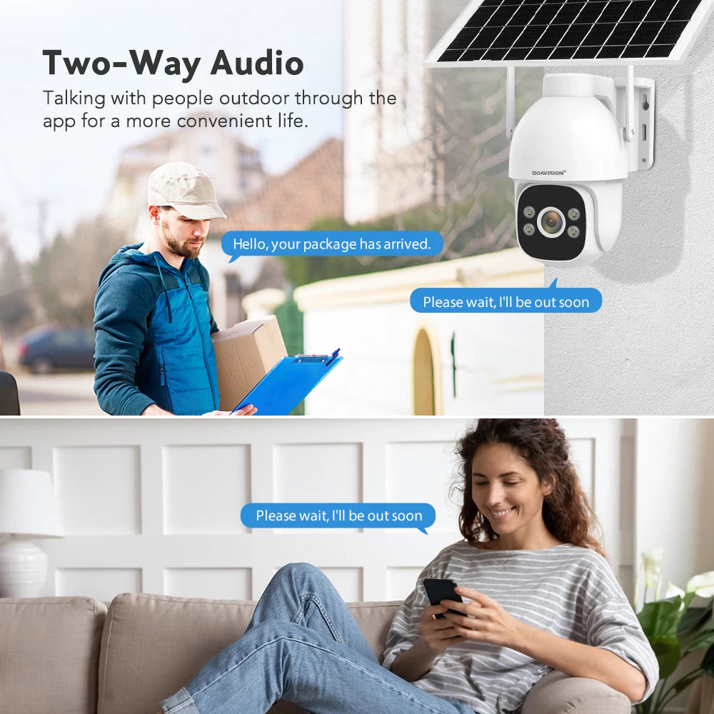 Boavision 4G 128GB Solar Outdoor Night Vision Security Camera