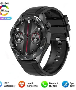 Silica Gel Smart Bluetooth Voice Support Round Shaped Sports Watch