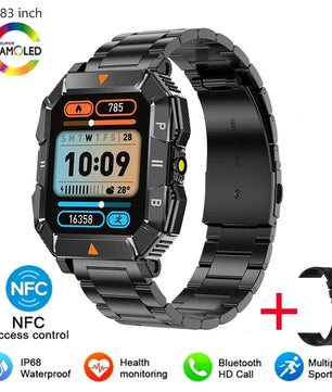 Silica Gel Waterproof Android Square Shaped Bluetooth Smartwatch