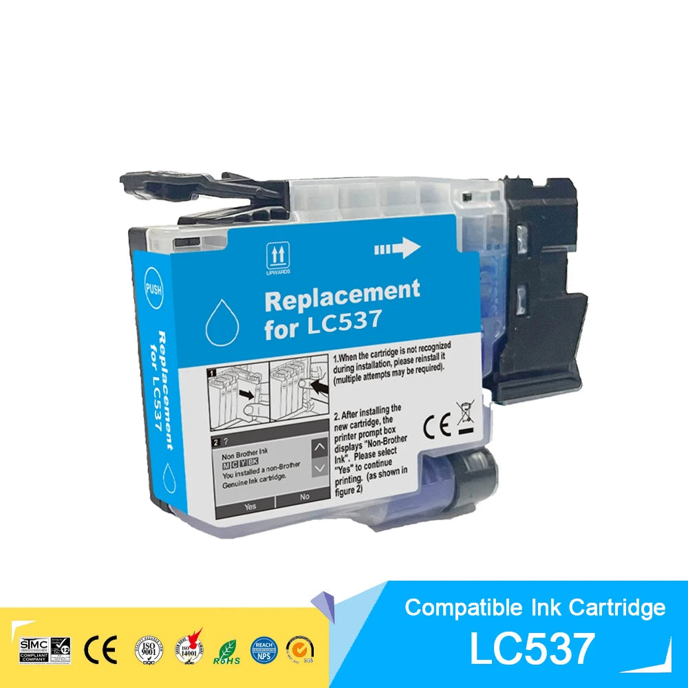 LC537 LC-537 Ink Cartridge For Brother MFC-J5115DW J6975DW Printer
