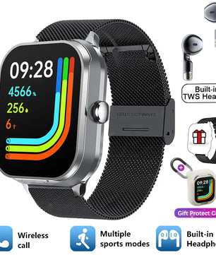 Silica Gel Waterproof Heart Rate Tracker Android Square Smartwatch