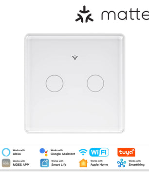 MOES Tuya 2.5D Matter WiFi Smart Light Switch with Neutral Wire