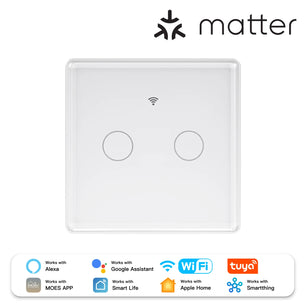 MOES Tuya 2.5D Matter WiFi Smart Light Switch with Neutral Wire