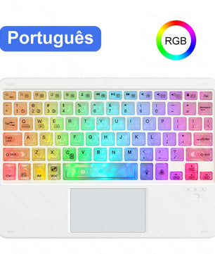 RGB Wireless Bluetooth Keyboard For iPad Android Windows Tablet