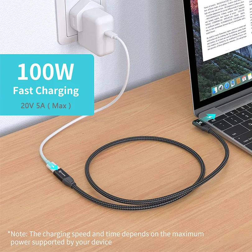 20Gbps Aluminum Alloy PD100W Type-C Fast Charging Cable