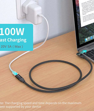 20Gbps Aluminum Alloy PD100W Type-C Fast Charging Cable