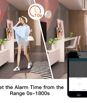 Moes 2.4GHz Plastic Smart Home Security Sound Light Siren Sensor