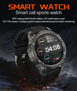 Alloy Waterproof Android Round Shaped Bluetooth Smartwatch