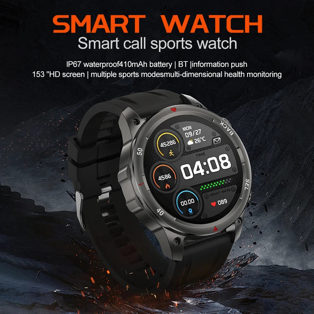 Alloy Waterproof Android Round Shaped Bluetooth Smartwatch