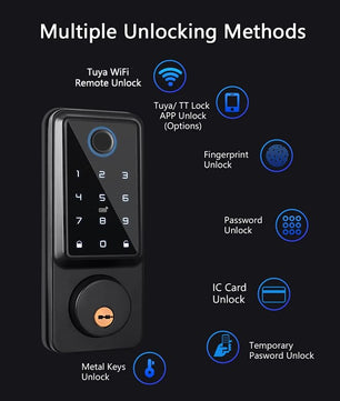 RayKube Aluminium Alloy Fingerprint Digital Smart Door Lock