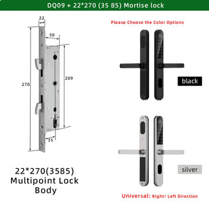 Aluminium Alloy Waterproof Bluetooth Reversible Handle Door Lock