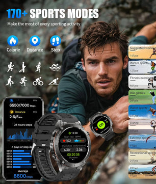 Fine Steel Waterproof Android Round Shaped Bluetooth Smartwatch