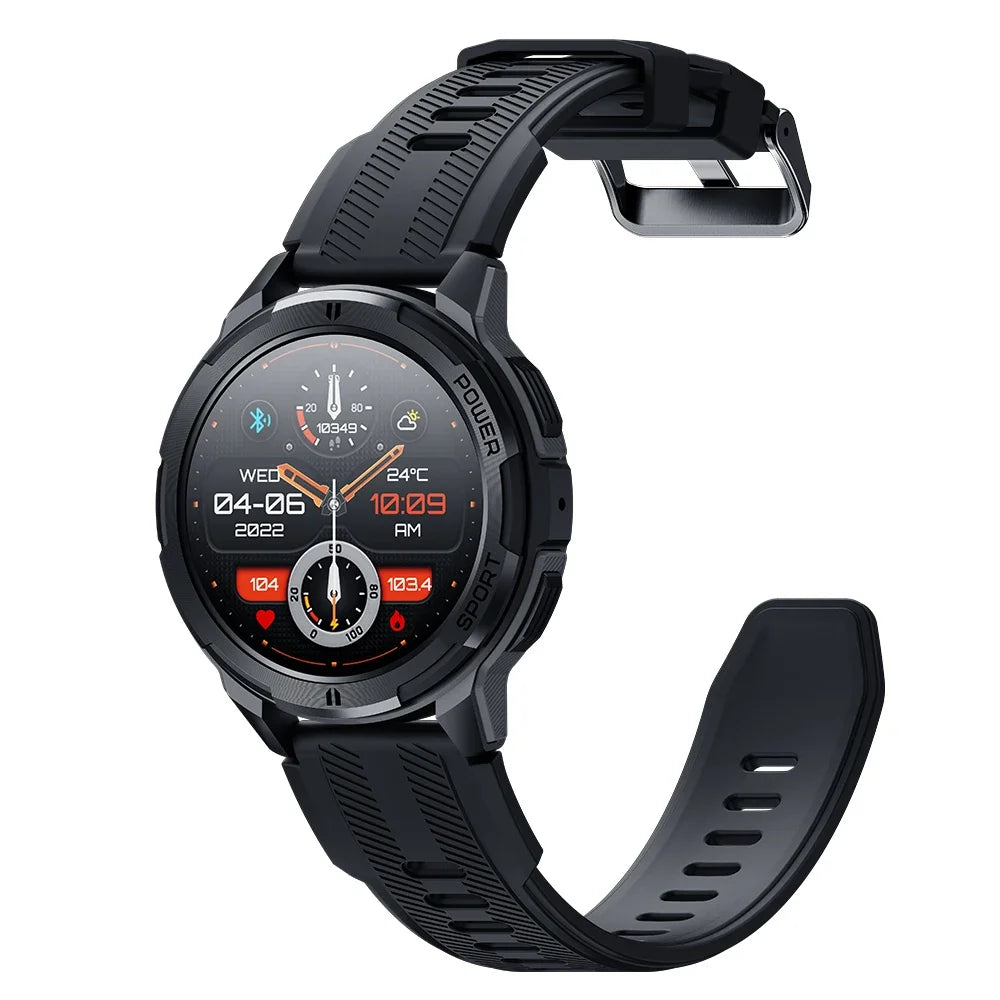 BT5.2 Waterproof Android Round Shaped AMOLED Display Smartwatch
