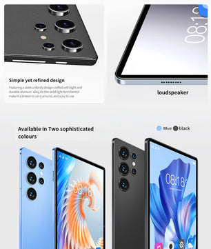Sauenaneo 10.1-Inch 8GB+64GB Supports 1TB Octa-core Touch Screen Tablet