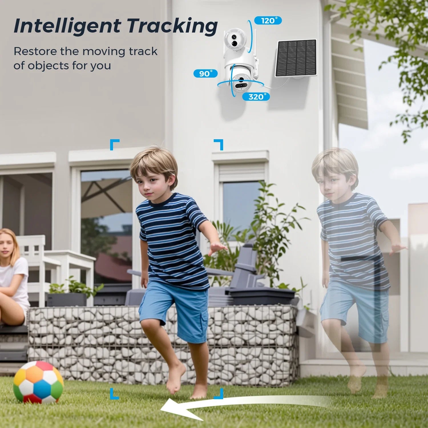 2.4G 8MP 1080P Dual Screens 90° Wireless Surveillance Camera