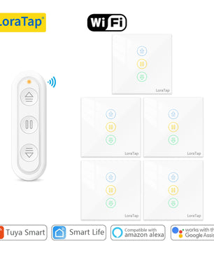 LoraTap 240V 600W Plastic WiFi Rolling Blinds Curtain Switch