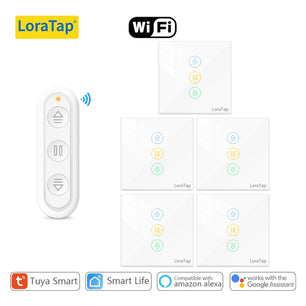 LoraTap 240V 600W Plastic WiFi Rolling Blinds Curtain Switch