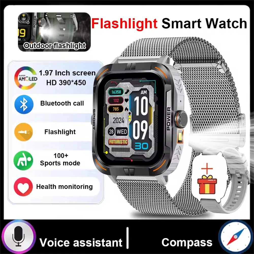 Silica Gel Amoled Display Waterproof Android Square Shaped Smartwatch