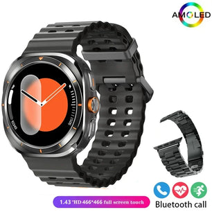 Silica Gel Waterproof Bright Screen Bluetooth Round Shape Smartwatch