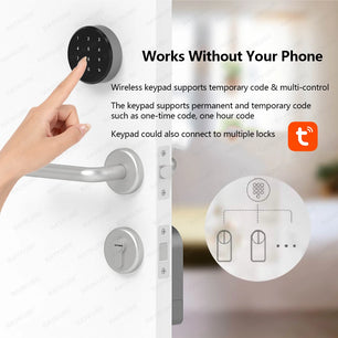 Stainless Steel Dry Battery Bluetooth Reversible Smart Door Lock