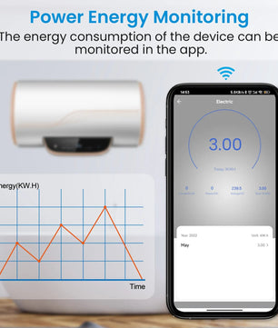 LoraTap 250V 20A Plastic Remote Control WiFi Boiler Heater Switch