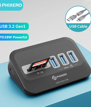 USB 3.2 Type C USB 3.0 Adapter Docking Station with SD Card for Laptop PC