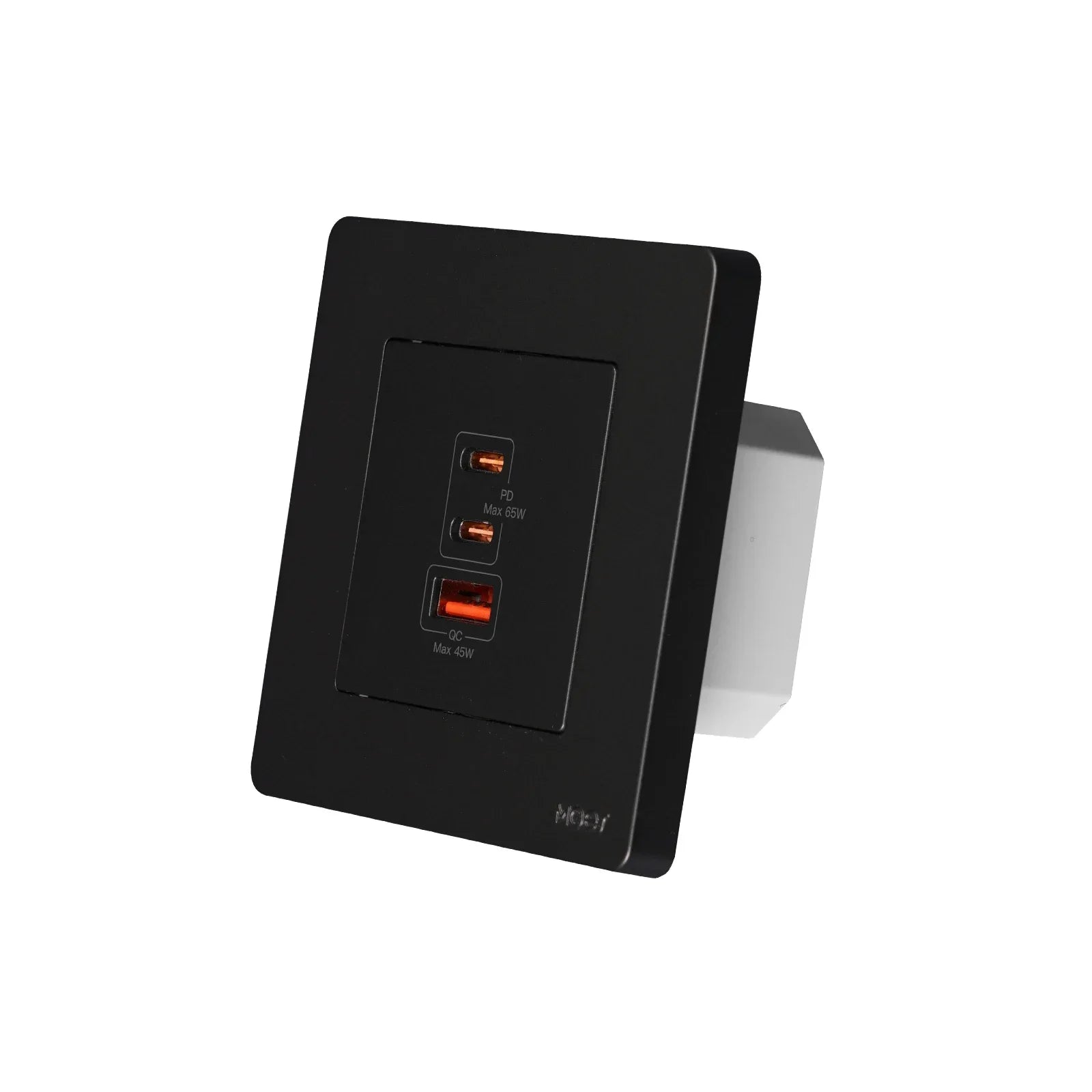 Moes 65W PD3.0 3 Ports Fast Electrical Charger Wall Outlet 