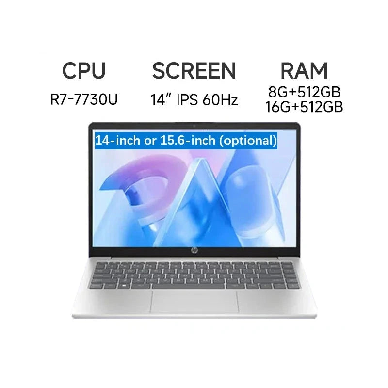 HP AMD Ryzen 7-7730U 16GB RAM 512GB SSD 15.6 Inch Laptop