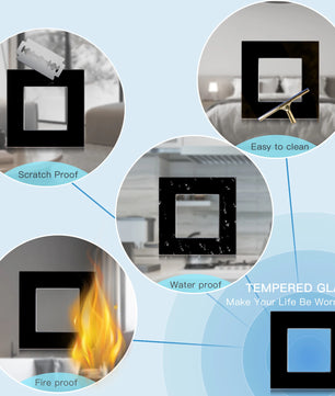 Bseed 16A Glass Panel Touch Light Wall Wireless Socket Switch