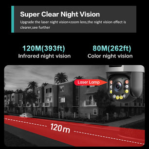 Boavision 8MP WIFI Dual Lens Dual Screen Waterproof Dome Camera