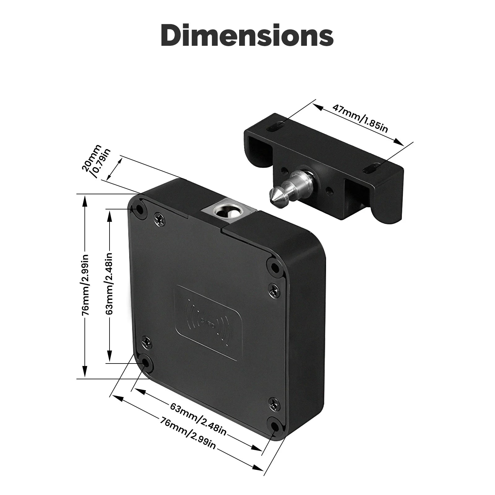 Moes Tuya Bluetooth Smart Remote Control Wood Cabinet Lock
