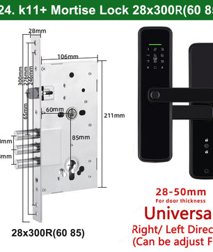 Zinc Alloy Biometric Fingerprint Bluetooth Electric Door Lock