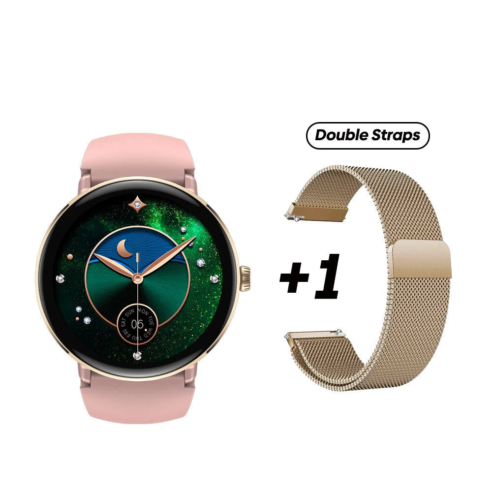 Silica Gel Amoled Display Waterproof Android Round Shape Smartwatch