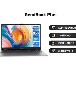 GemiBook Plus 15.6'' Window 11 12th Gen Intel Alder Lake Laptop