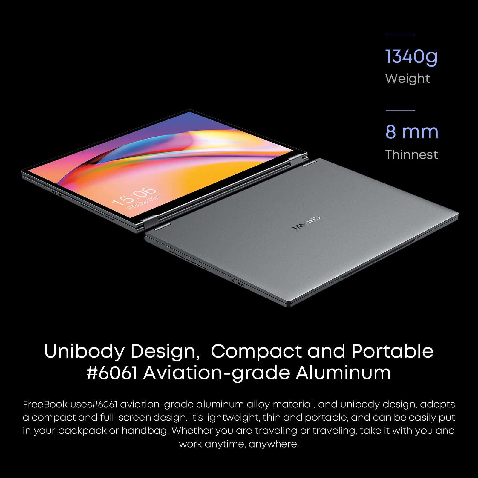 13.5 Inch FreeBook N100/i3-1215U Quad Core 12GB Touch Screen Laptop