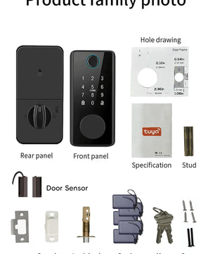 Zinc Alloy Fingerprint Bluetooth Deadbolt Reversible Password Lock
