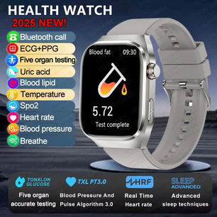 Fine Steel Waterproof Android Square Shaped Bluetooth Smartwatch