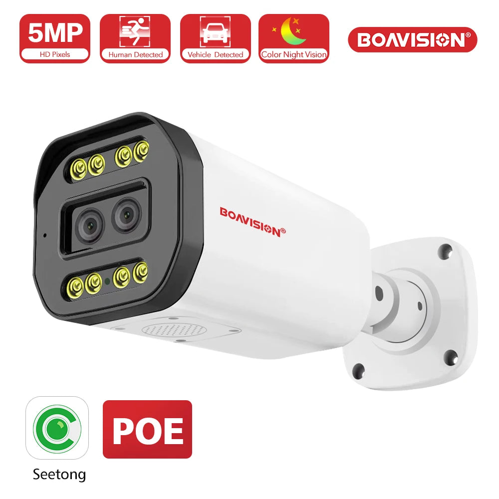 Boavision 5MP Dual Lens Night Vision TF Card Slot Surveillance Camera