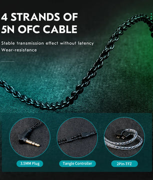 Metal Dynamic Vocalism Earphones with Detachable Cable