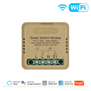 MOES WiFi Zigbee Smart Switch Module 1-4 Gang with Voice Control