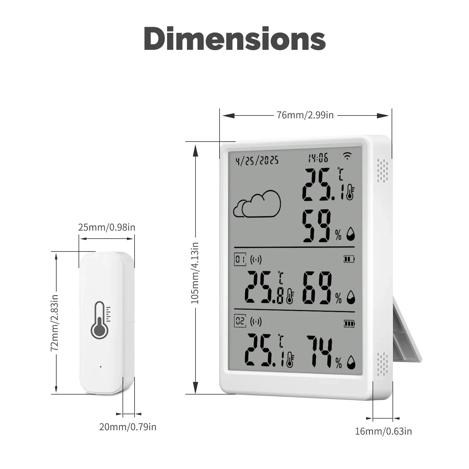MOES WiFi Smart Temperature Humidity Sensor with Alexa Google Home