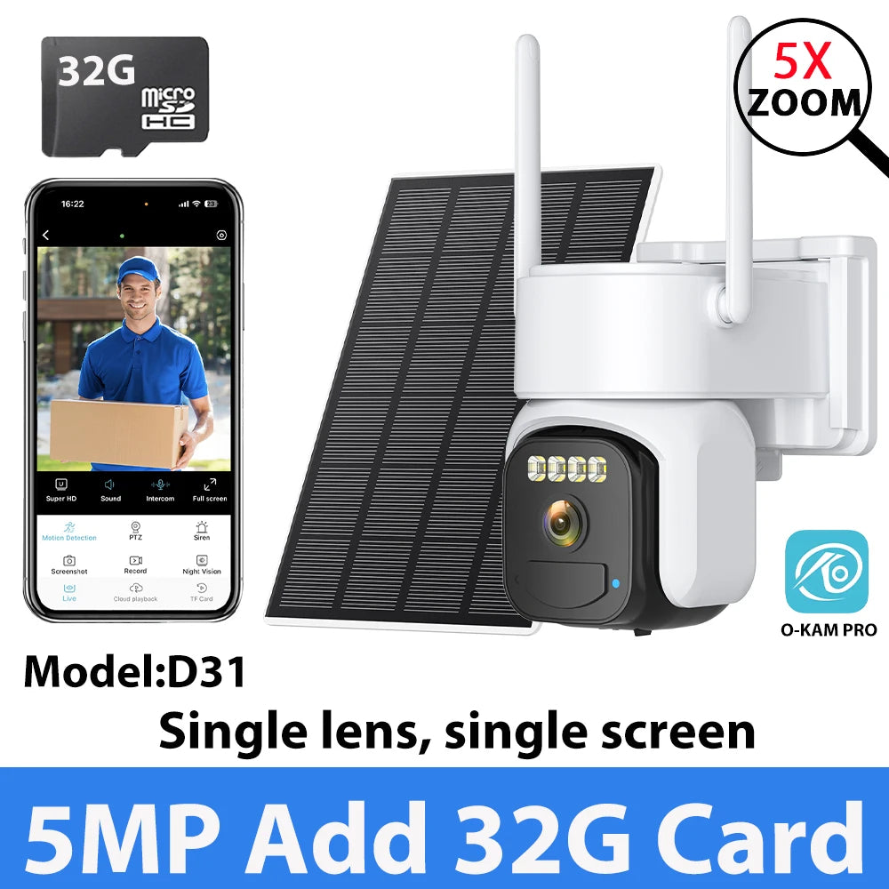 10MP 10X Zoom Solar Wireless Outdoor HD Surveillance Camera
