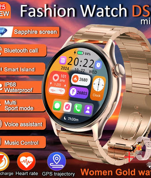 Silica Gel Waterproof Android Round Shape On-Wrist Smartwatch